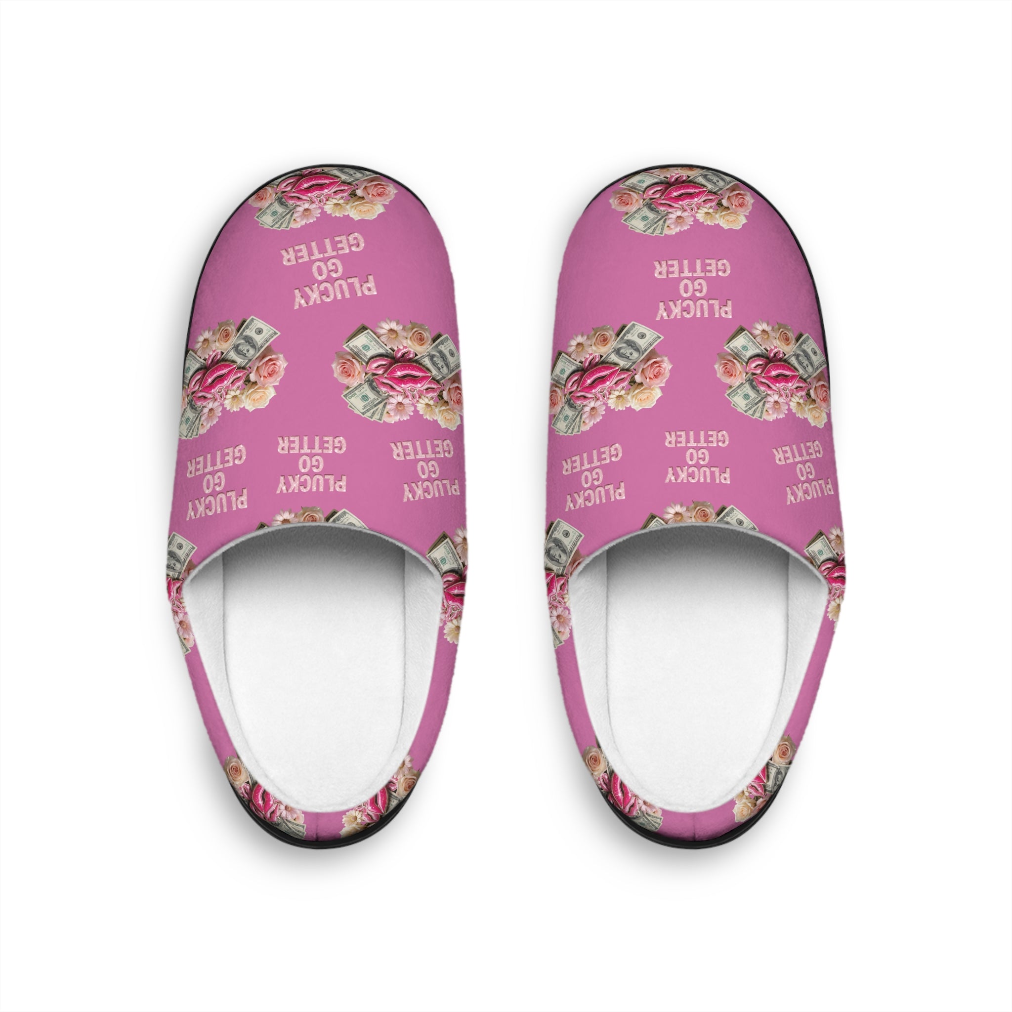 Kiss Me With Money Slippers — Plucky Go-Getter Slippers