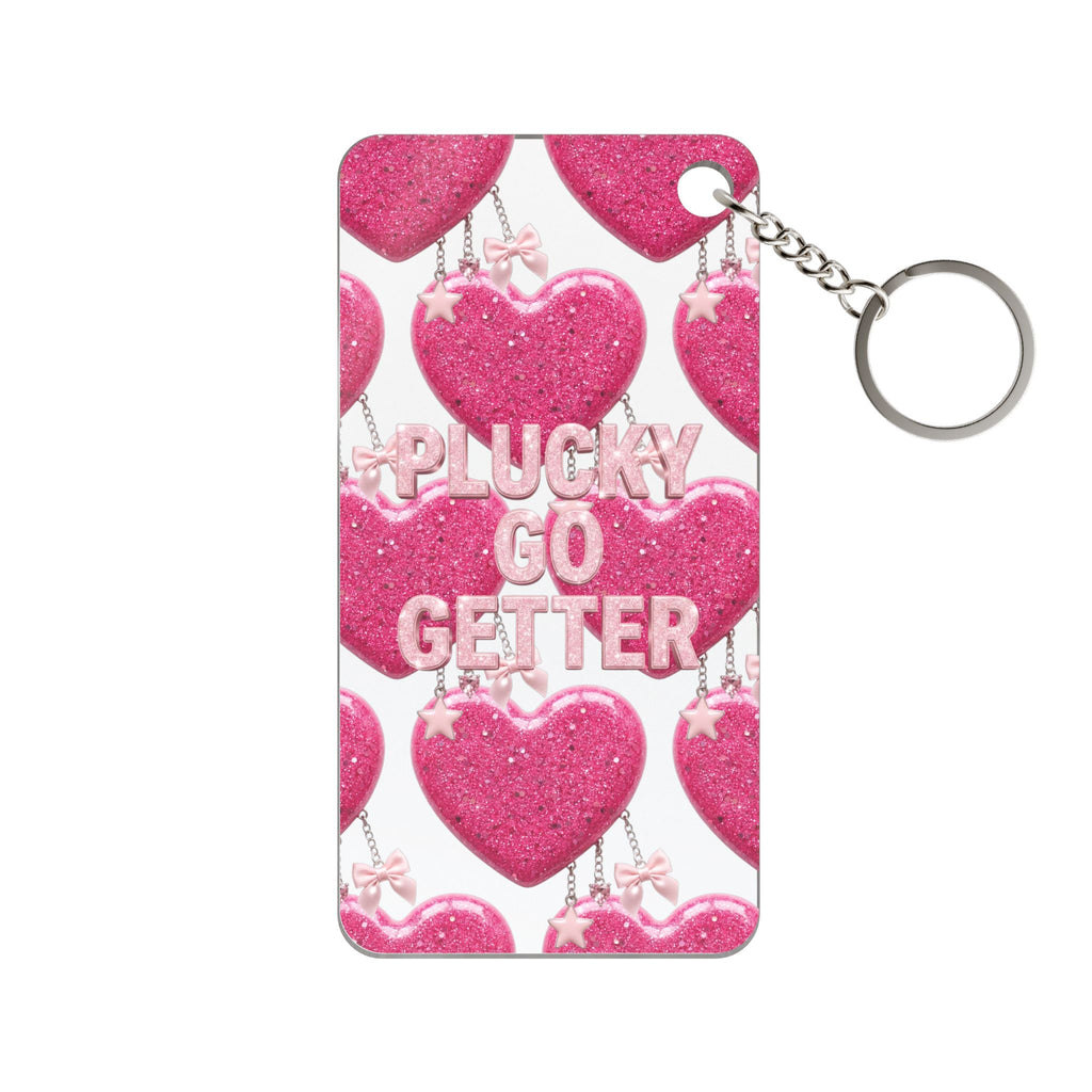 Pink Graphic Keychain — "Slackin' & Snackin'" Retro Patch
