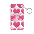Pink Graphic Keychain — "Slackin' & Snackin'" Retro Patch