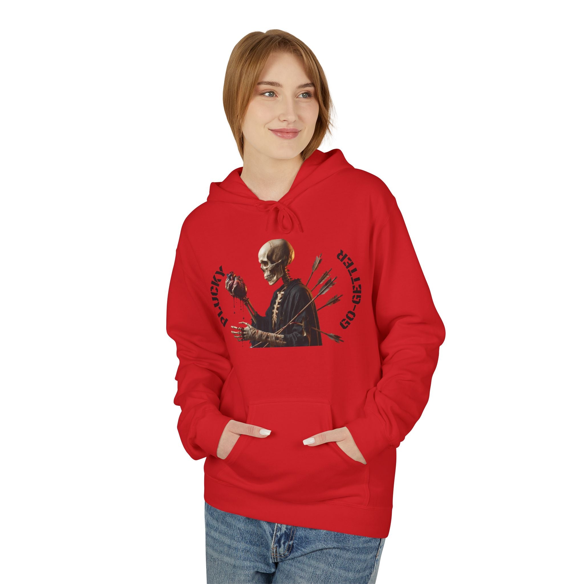 Hoodie - 'Plucky Go-Getter' Graphic Money & Hearts Streetwear Hoodie