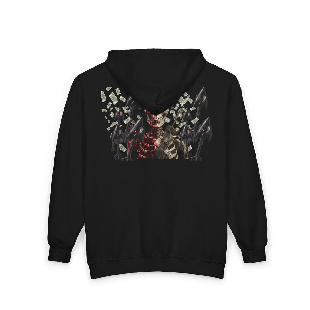 Skull & Graffiti Zip Hoodie - "Plucky Go Getter" Streetwear Jacket