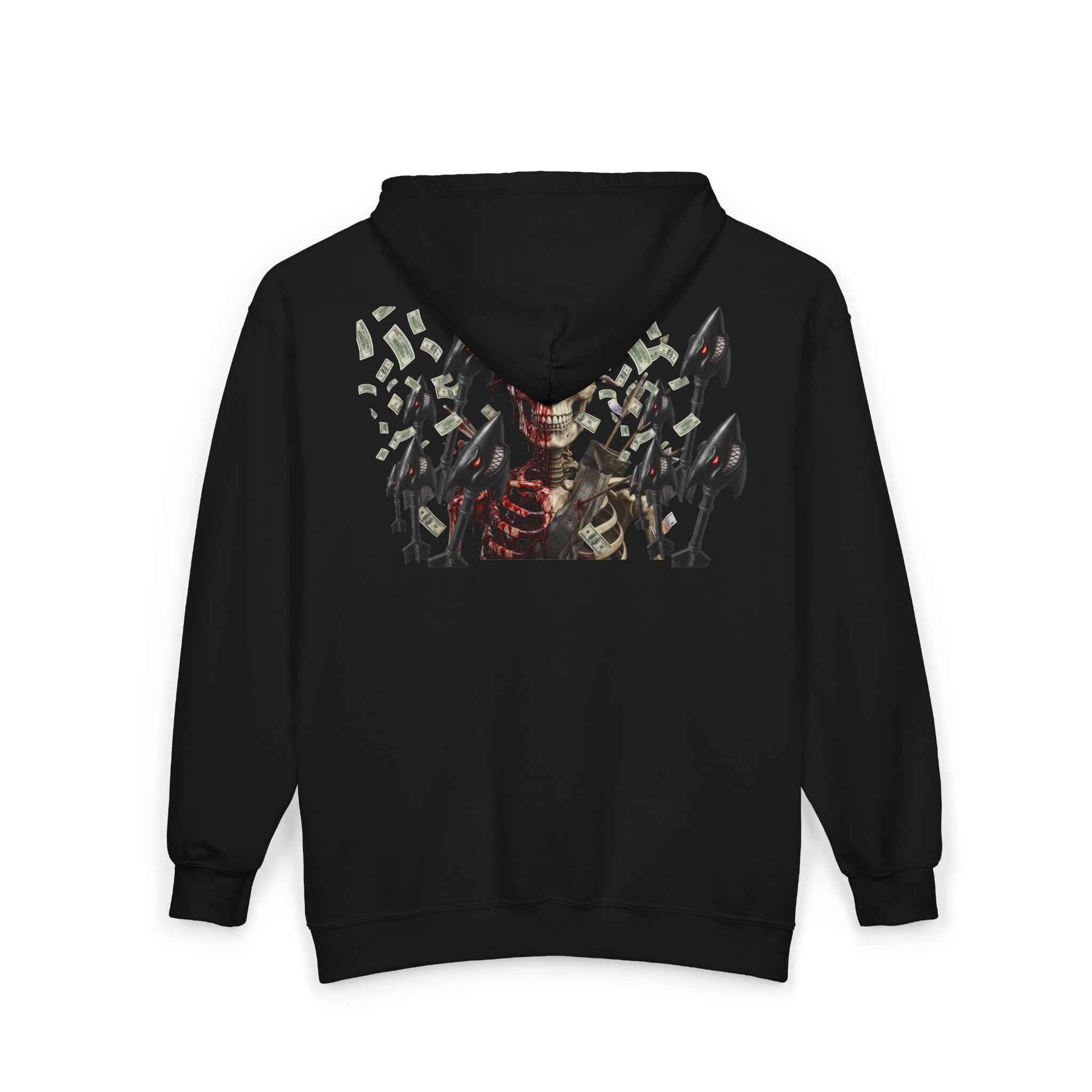 Skull & Graffiti Zip Hoodie - "Plucky Go Getter" Streetwear Jacket