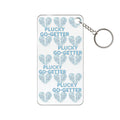 Icy Broken Keychain Charm — Motivational Heart Pattern Key Ring